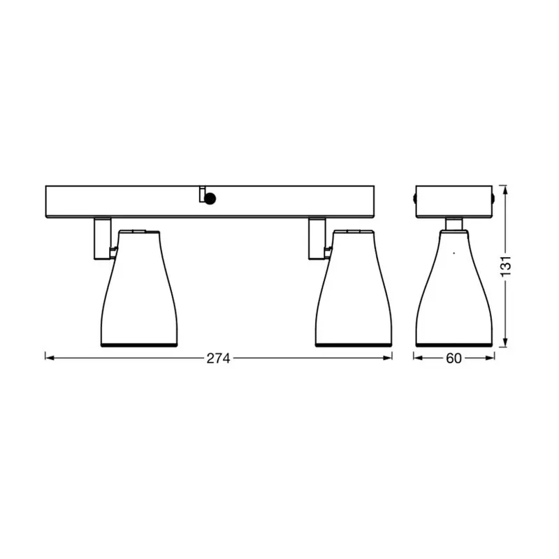 LEDVANCE Pear spot LED GU10 2-pkt. czarny