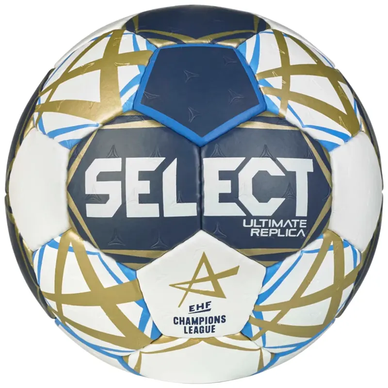 Select Ultimate Replica EHF Champions League Handball 220042, Unisex, Białe, piłki do piłki ręcznej, poliuretan, rozmiar: 3