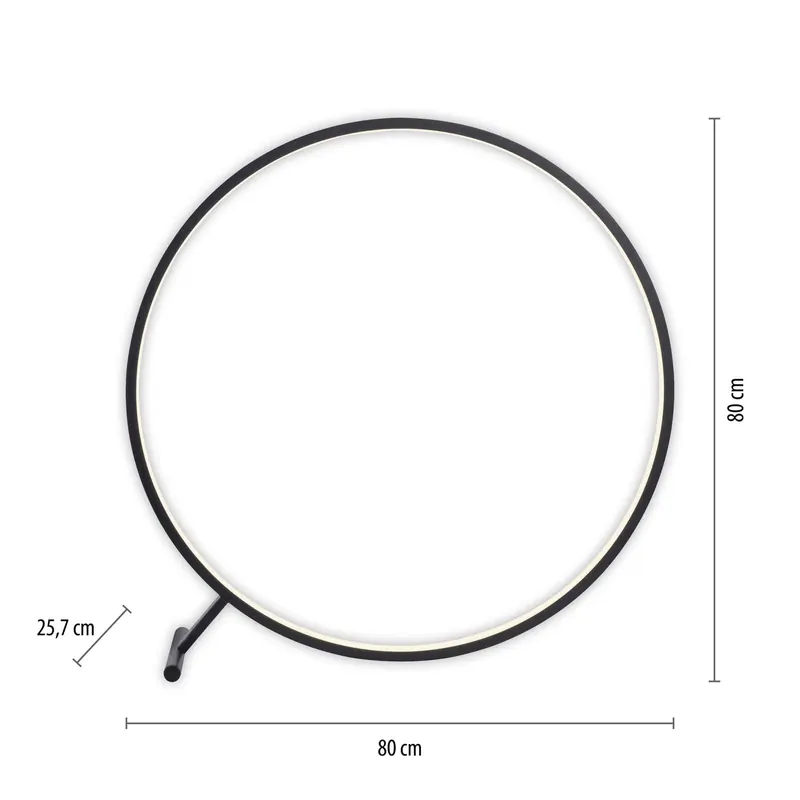 Lampa stojąca LED Hula CCT z pilotem Ø 80 cm