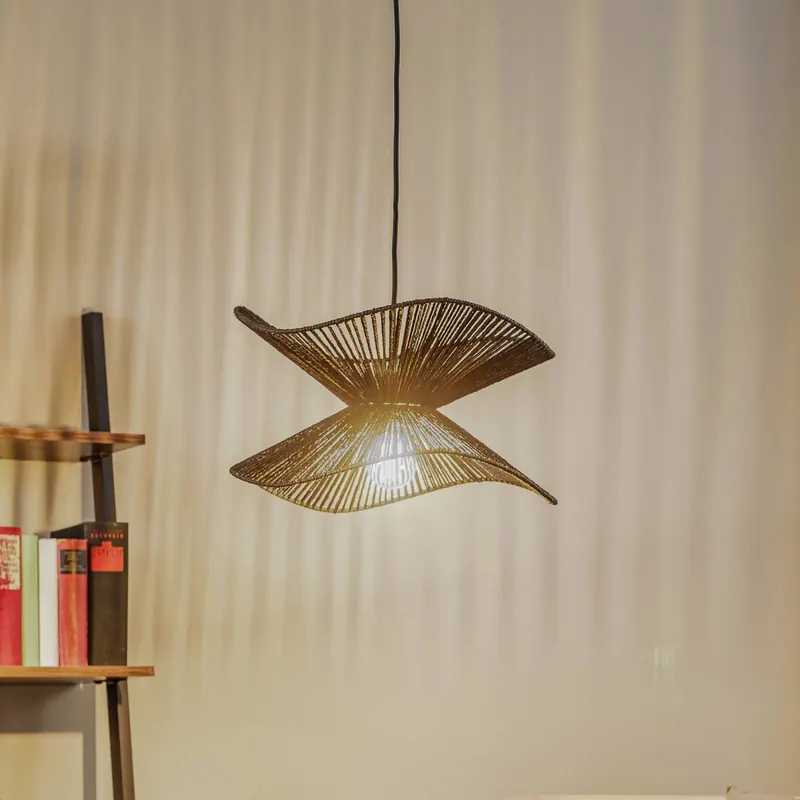 Lampa wisząca Lindby Valdorin, czarny, papier, Ø 40 cm, E27