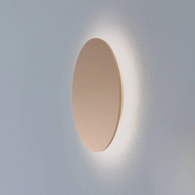 Kinkiet LED Orios Plus, złoty, Ø 30 cm, stal
