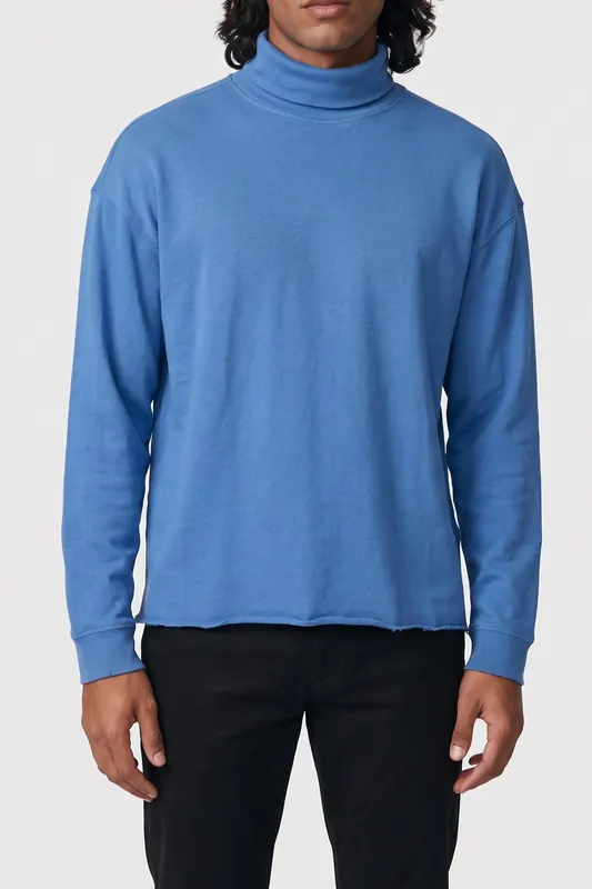 American Vintage Rakabay Long-sleeve T-shirt Baltique Maat: XL | Basic T-Shirts Outlet | Heren | Blauw