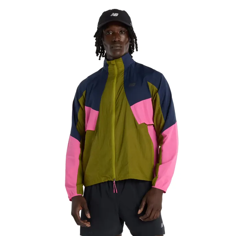 New Balance Kurtka Rc Jacket Aan MJ61U1I9AAN, Męskie, Zielone, kurtki, poliester, rozmiar: L