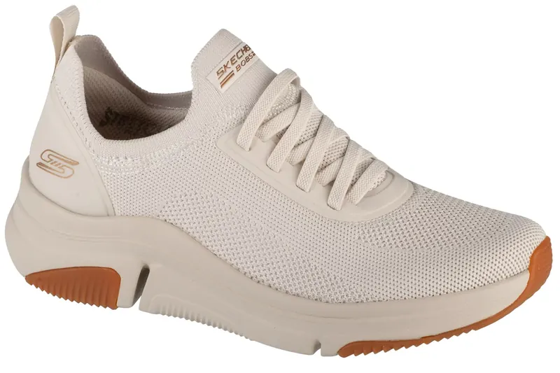 Skechers Bobs Sparrow Flex- Instant Clout 117580-OFWT, Damskie, Białe, buty sneakers, przewiewna siateczka, rozmiar: 40
