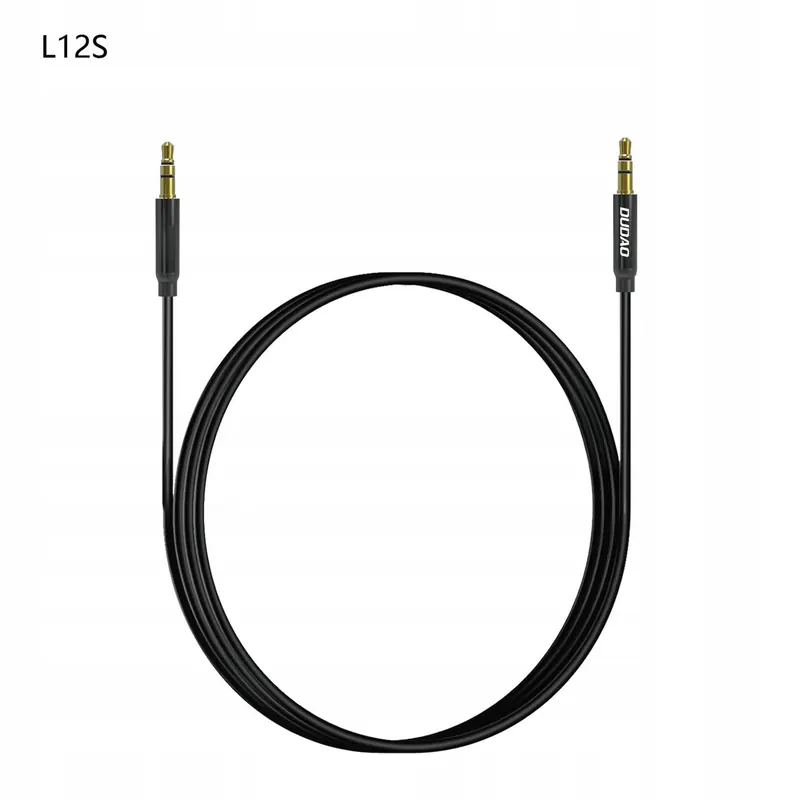 Kabel przewód stereo Aux mini jack 3.5mm 1m czarny