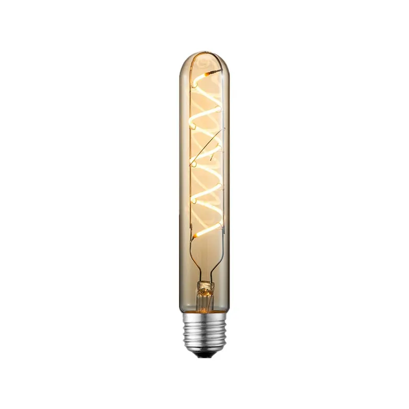 Żarówka rurkowa LED Lucande, E27, 4 W, średnica 3 cm, kolor bursztynowy, 2700 K