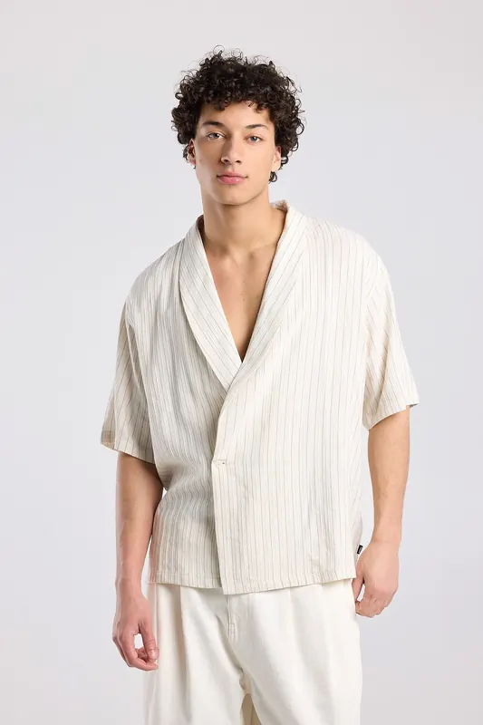 America Today Isko White/grey Maat: XL | Casual Overhemden Outlet | Heren | Wit