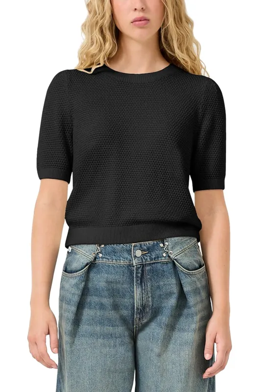 s.Oliver -qs Pullover Shortsleeve Black Maat: S | Sweaters Outlet | Dames | Zwart