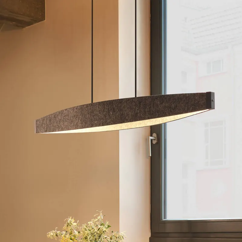 Żyrandol LED OSRAM Decor Flat Felt, szara, filc, 3000 K