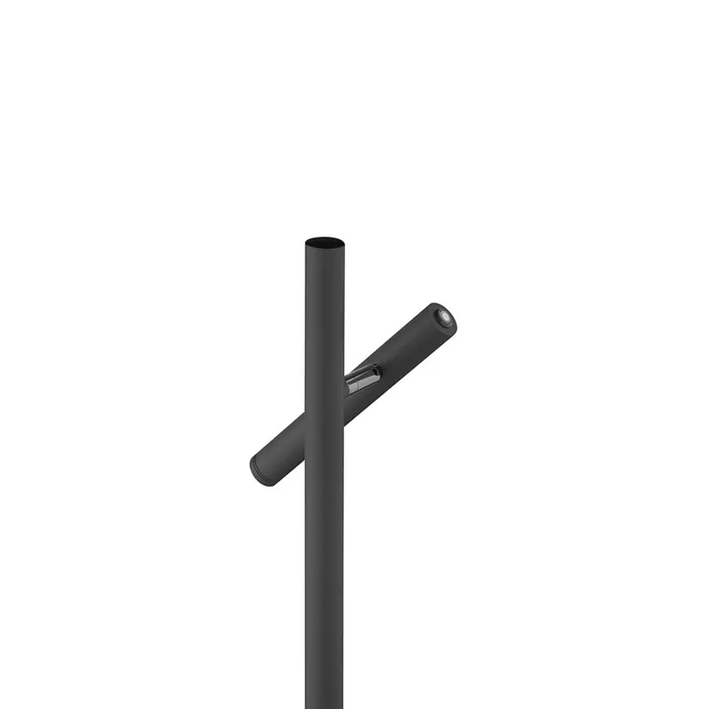 Lampa stołowa LED na akumulator Streak-B, wysokość 50 cm, czarna, metalowa