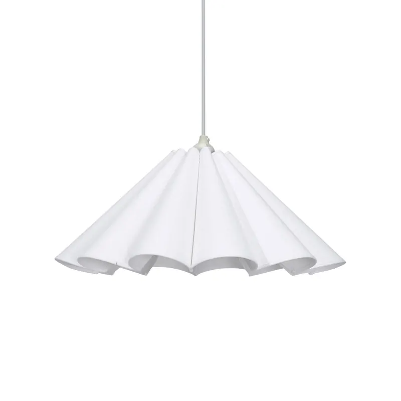 Lampa wisząca PR Home Frenja, bawełna, biały, Ø 45 cm
