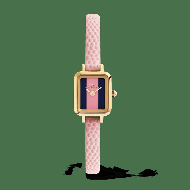 Daniel Wellington DW Watch Quadro Mini Pink Lizard Winchester Gold 15mm