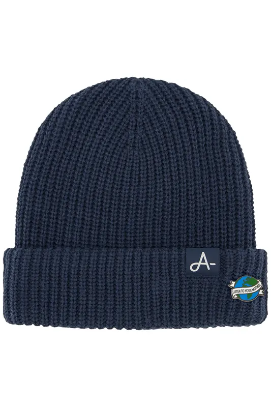 A-DAM Unisex Beanie Navy Mother Earth Black Iris Maat: OS | Hoeden Outlet | Unisex | Blauw