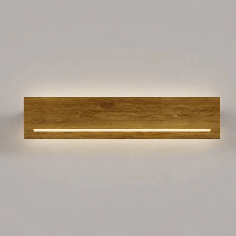 Kinkiet LED Mexico, szerokość 20 cm, dąb, drewno