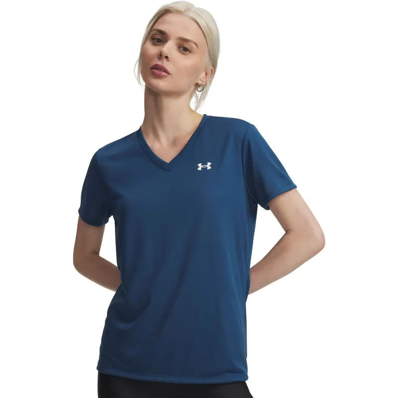 UNDER ARMOUR Damska koszulka treningowa Tech SSV Solid niebieska (XL)