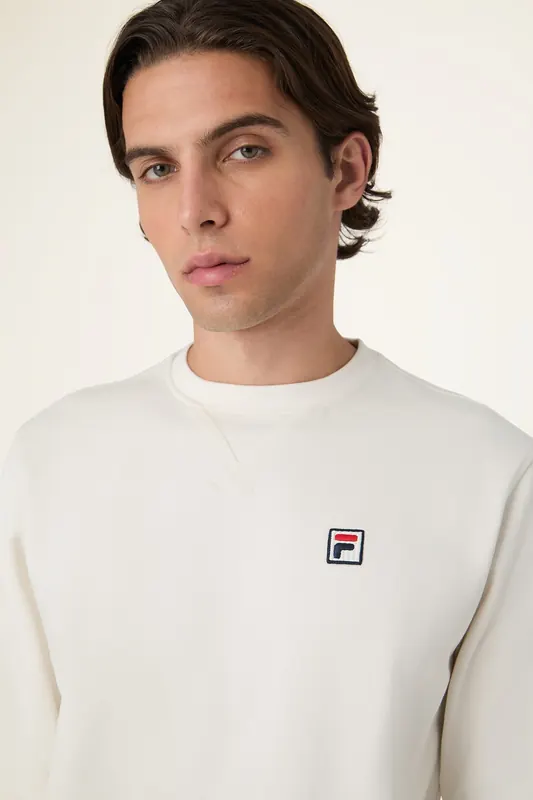 FILA Biella Regular Crewneck Sweatshirt Egret Maat: L | Sweaters Outlet | Heren | Wit