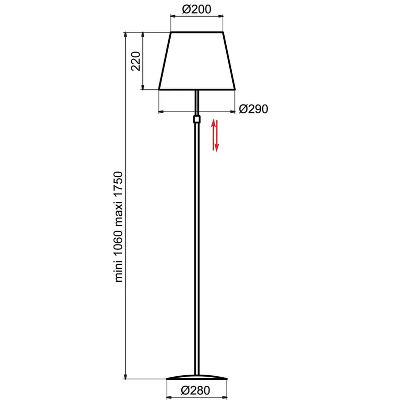 Aluminor Store lampa stojąca, aluminium/biała