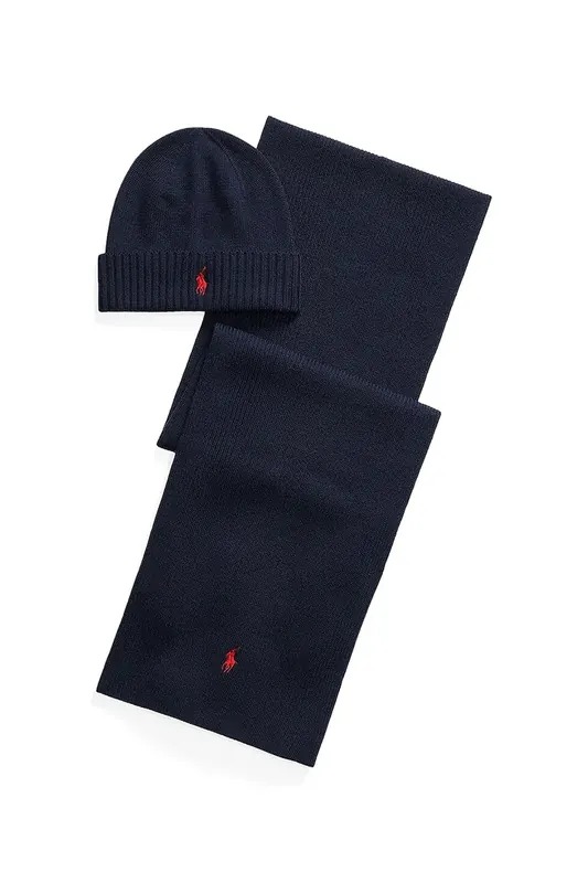 Polo Ralph Lauren czapka i szalik męskie wełniane