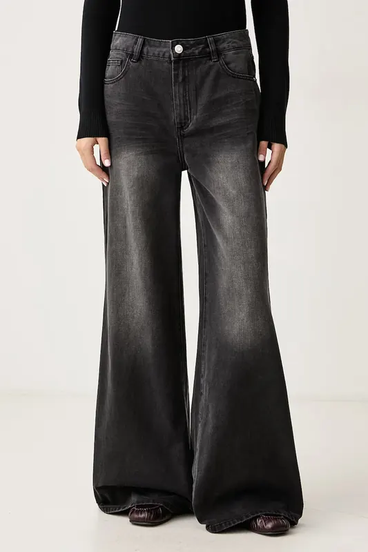 Gaudi jeansy wide leg damskie