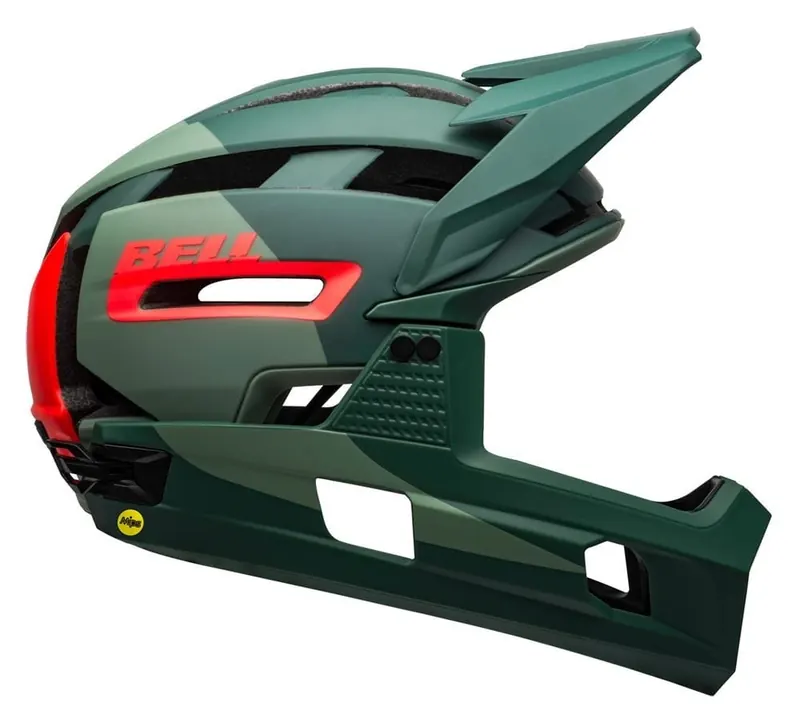 Kask full face BELL SUPER AIR R MIPS SPHERICAL matte gloss green infrared (58-62)
