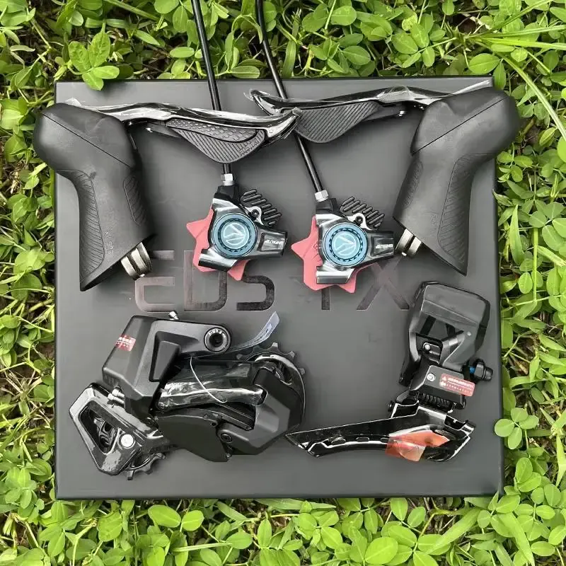 WHEELTOP EDS TX Bezprzewodowy Elektroniczny Zestaw Przerzutkowy Rower Szosowy Karbonowy Kompatybilny z Hamulcami Tarczowymi i Obręczowymi, Przerzutki, Przerzutka Przednia i Tylna