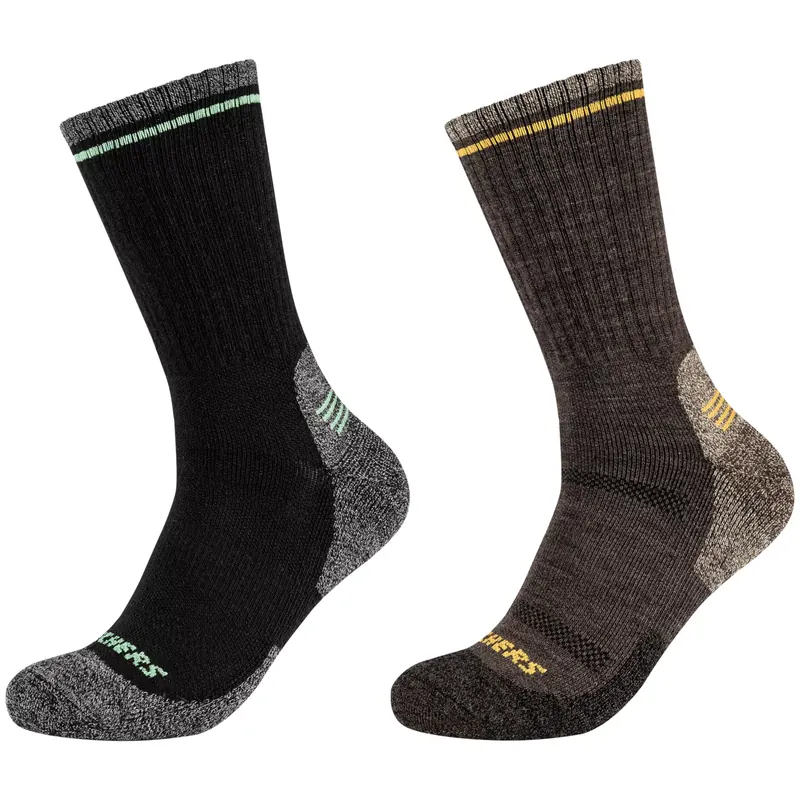 Skechers 2PPK Men Trail Wool Socks SK41104-8997, Męskie, Czarne, skarpetki, wełna, rozmiar: 39-42