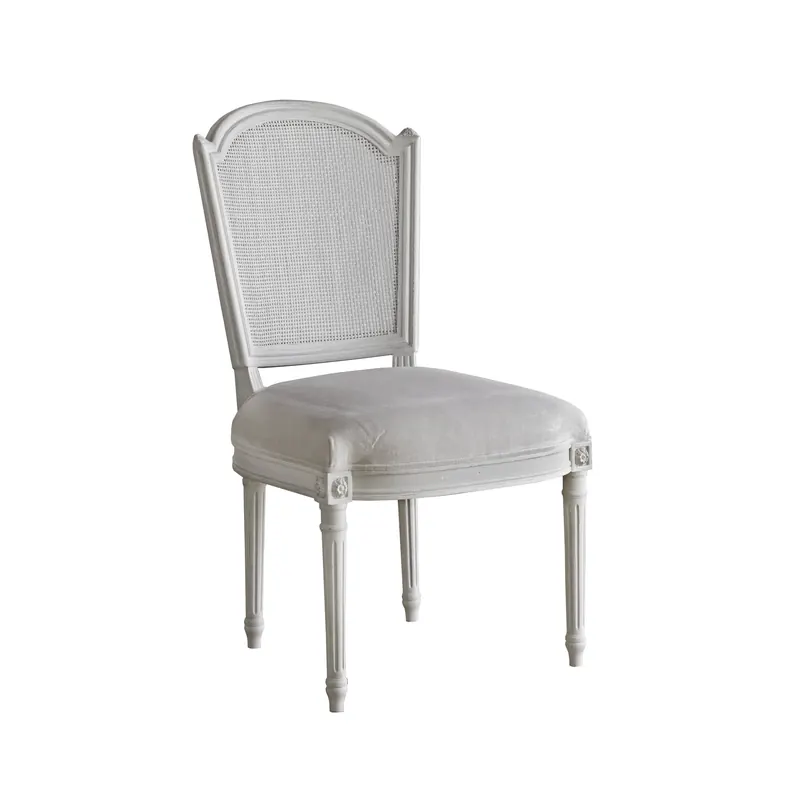Krzesło do jadalni z wysokim oparciem, w stylu mid-century, vintage, z litego drewna, francuskie, do domu, restauracji lub biura domowego, do salonu.