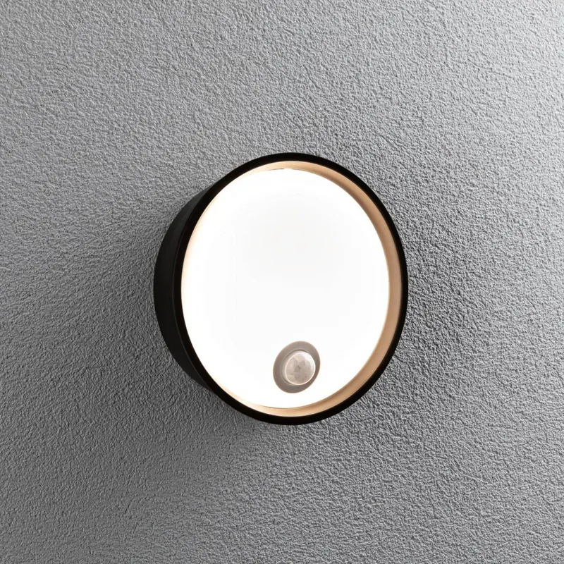 Paulmann Platomo kinkiet zewnętrzny LED sensor czarny