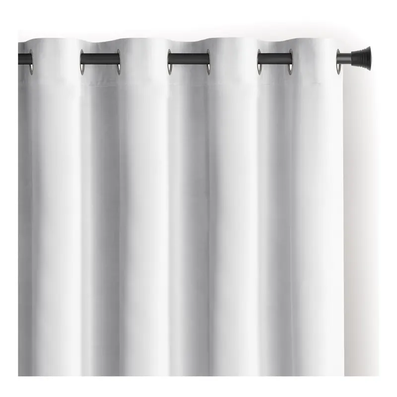 Biała aksamitna zasłona częściowo zaciemniająca (dimout) 140x270 cm Eyelets – Restilo