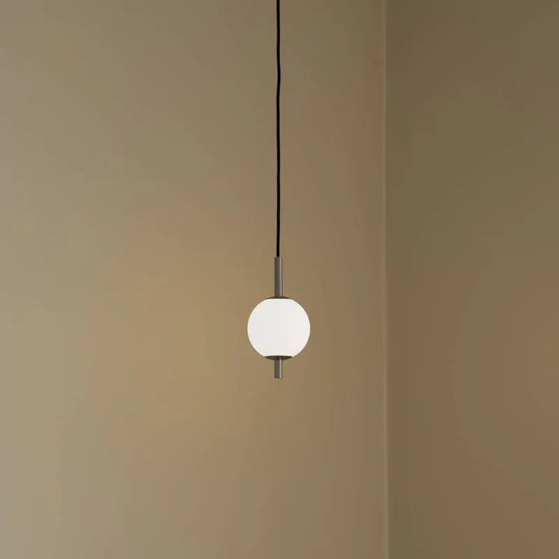 Żyrandol LED UMAGE Audrey, kolor stalowy, 1-punktowa, Ø 12 cm