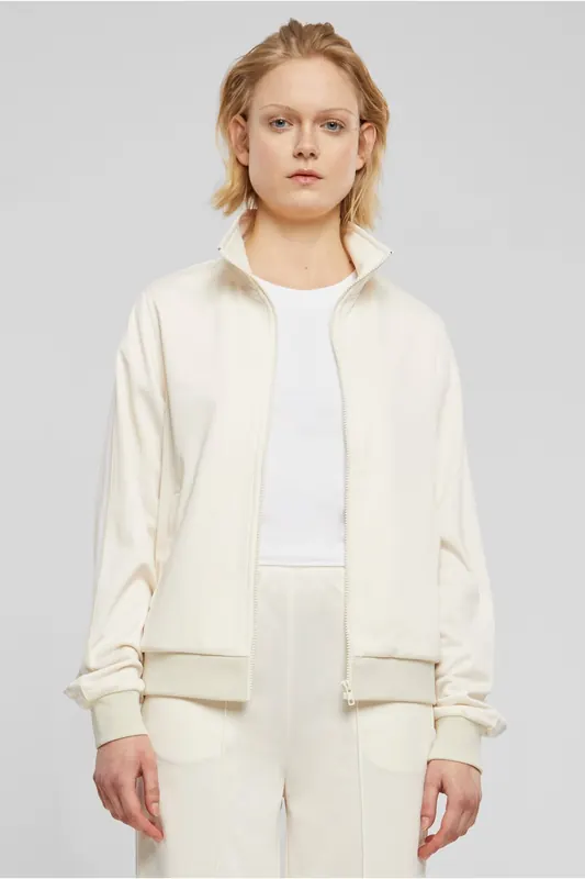 Urban Classics Ladies Retro Track Jacket Whitesand Maat: L | Lichte Jassen Outlet | Dames | Wit