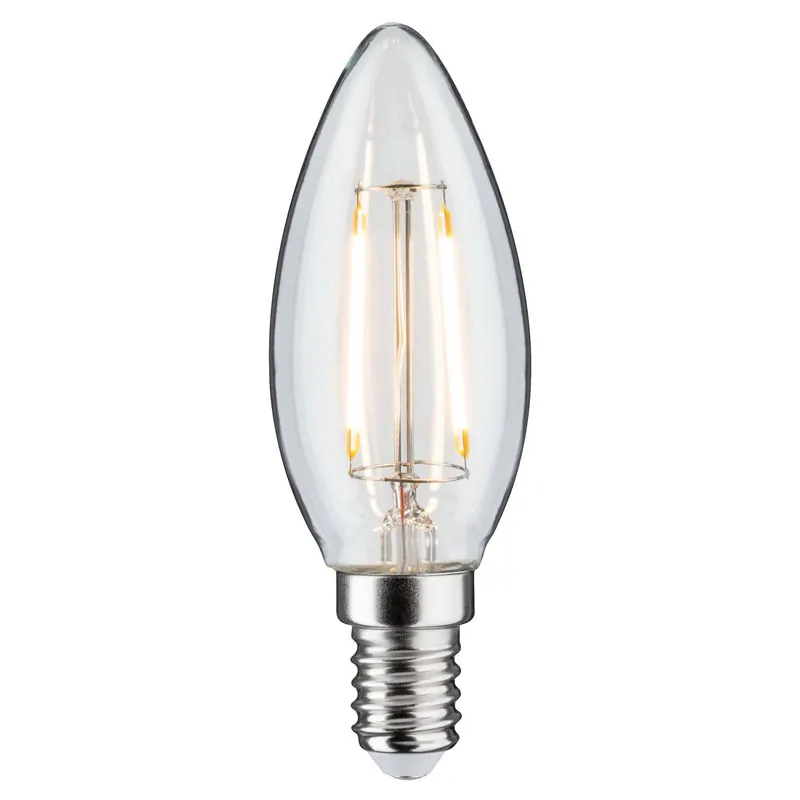 Żarówka świeczka LED Paulmann E14 2W 3000K przezroczysta DC 24V