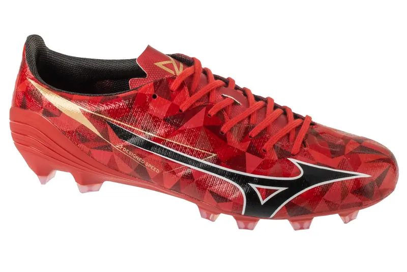 Mizuno Alpha II Pro FG P1GA256460, Męskie, Czerwone, buty piłkarskie - korki, skóra syntetyczna, rozmiar: 41