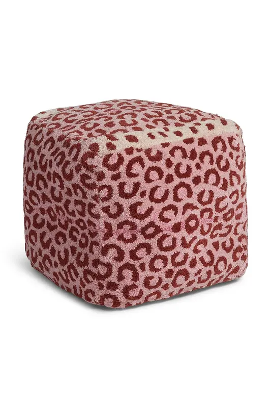 Doing Goods pufa Pink Leopard Pouf S