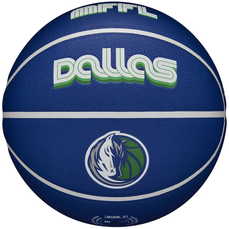 Wilson NBA Team City Collector Dallas Mavericks Ball WZ4016407ID, Unisex, Niebieskie, piłki do koszykówki, Skóra kompozytowa, rozmiar: 7