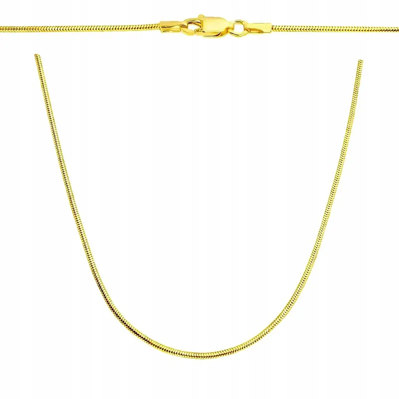 Złoty łańcuszek pełny Snake 50 cm pr. 585