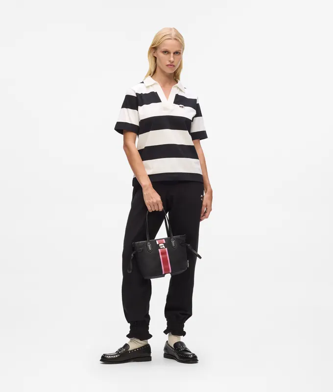 Karl Lagerfeld Ikon Nylon Stripe Sm Tote Black Maat: OS | Handtassen Outlet | Dames | Zwart
