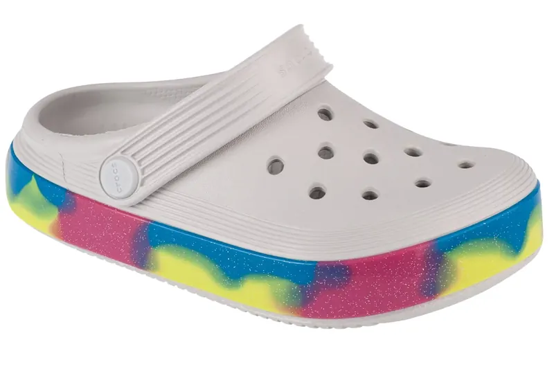 Crocs Off Court Glitter Band Kids Clog 209714-1FS, Dla dziewczynki, Szare, klapki, syntetyk, rozmiar: 29/30