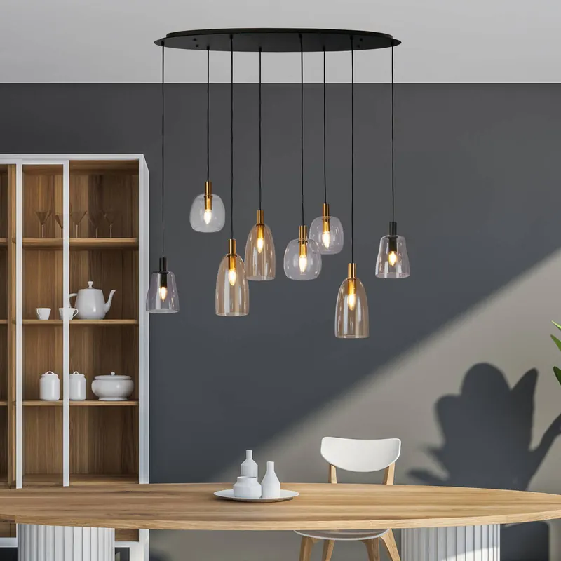 Lampa wisząca Divine, 8-punktowa
