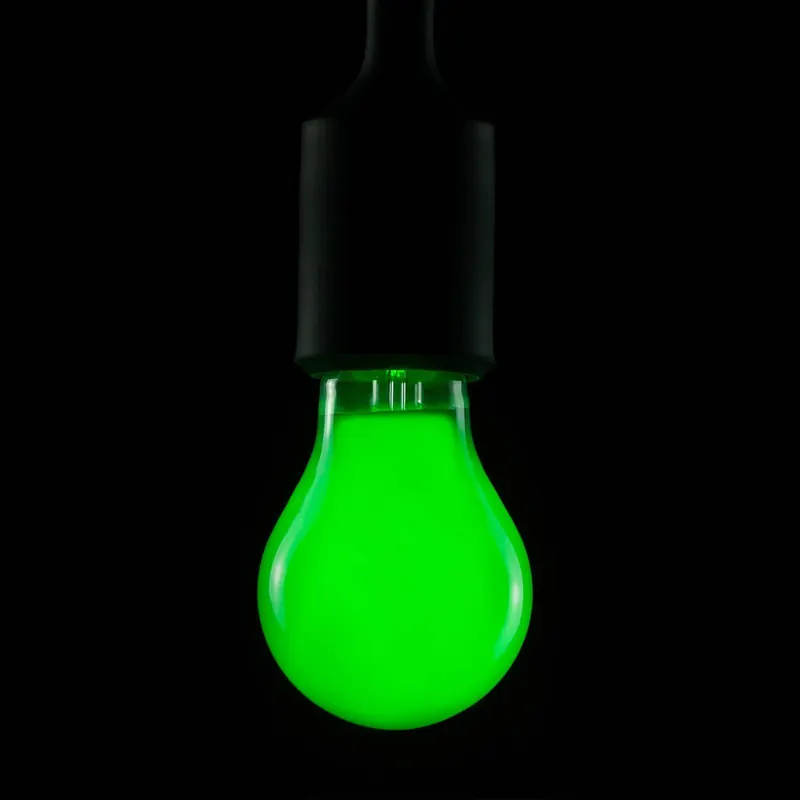 Żarówka LED, zielona, E27, 2 W, ściemniana