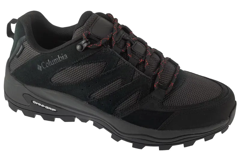 Columbia Redmond IV Low WP 2128721010, Męskie, Czarne, buty trekkingowe, przewiewna siateczka, rozmiar: 41