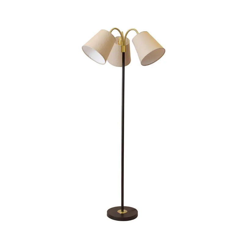 Lampa stojąca Amy, czarna/beżowa, 3-punktowa, wysokość 150 cm, E27