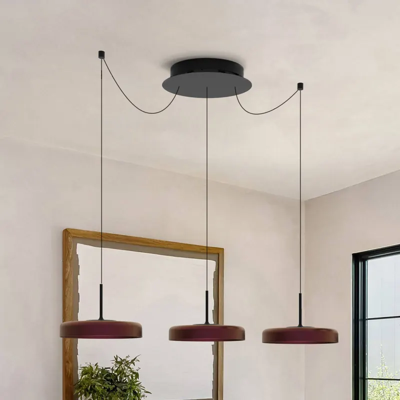 Żyrandol LED LORA III, czarna, Ø 36 cm, sączeniowy, 40° CCT