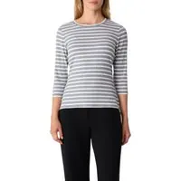 Comma T-shirts Grey/black Maat: 34 | Longsleeves Outlet | Dames | Wit