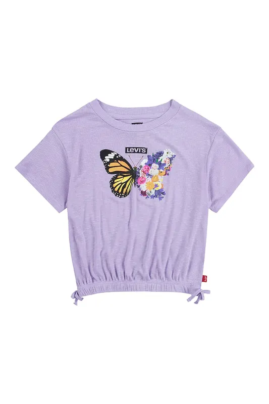 Levi's Girls Meet & Greet Cinced Top Purple Rose Maat: 10Y | T-Shirts Outlet | kids | Paars