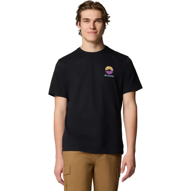 Columbia Kettle River Outdoor Tee 2120411010, Męskie, Czarne, t-shirty, bawełna, rozmiar: M