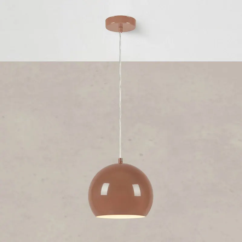 Lampa wisząca Pop, Ø 20 cm, brązowa, metal