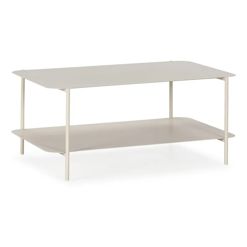 Kremowy metalowy stolik 58x90 cm Beatrix – MOME