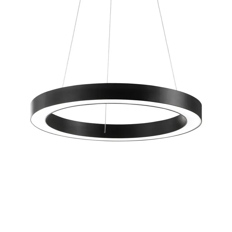 Żyrandol LED Ideal Lux Oracle, Ø 70 cm, czarny, 3000 K