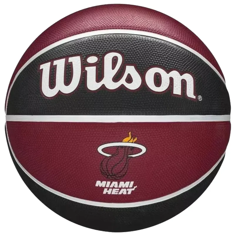 Wilson NBA Team Miami Heat Ball WTB1300XBMIA, Unisex, Czerwone, piłki do koszykówki, Guma, rozmiar: 7